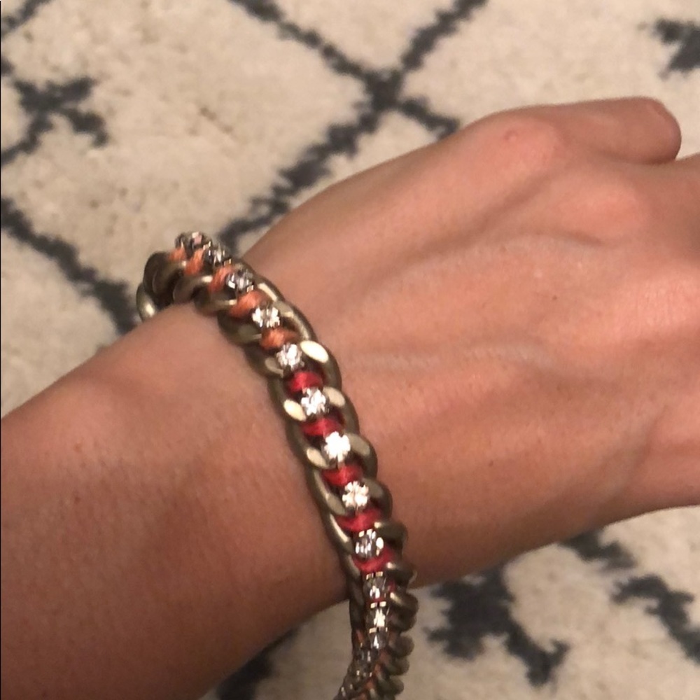 Pink and orange gold bracelet.